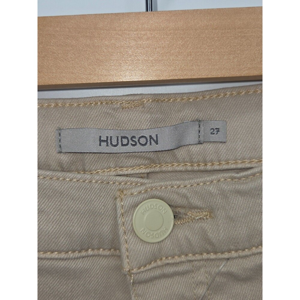 New Hudson Barbara High Rise Bootcut Jeans Womens 27x32 Oxford Tan Split Hem - Picture 3 of 4